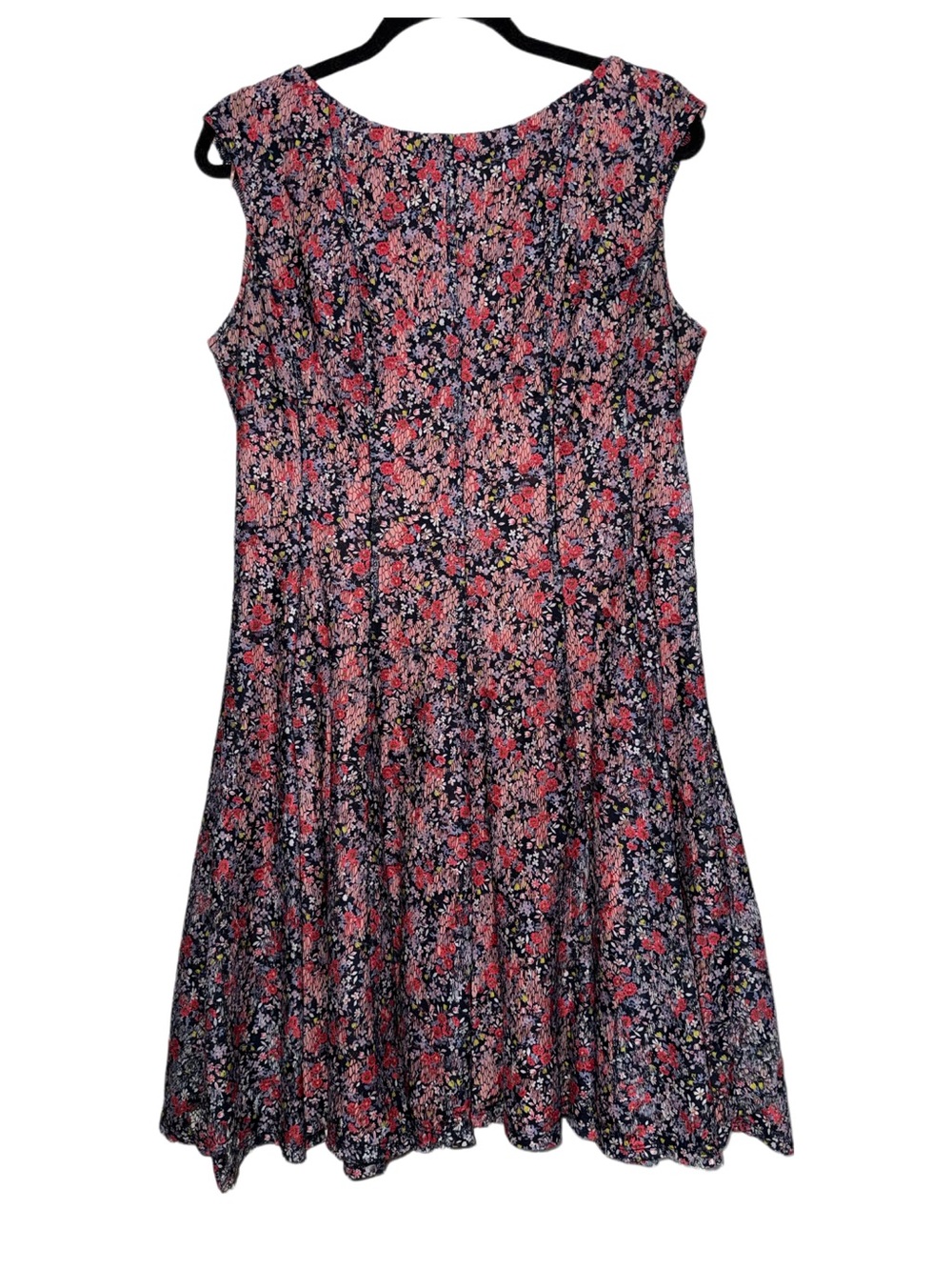 Danny & Nicole Navy Dress with Pink Floral Print